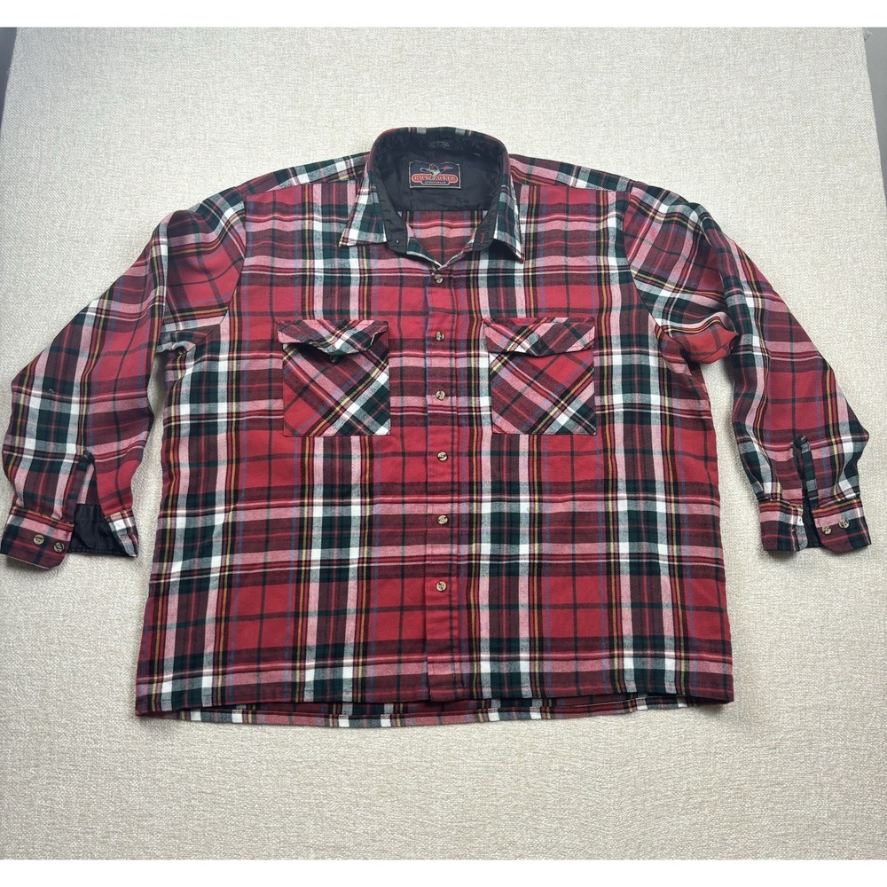 Vintage Back Packer Mens Long Sleeve Flannel Size XXL